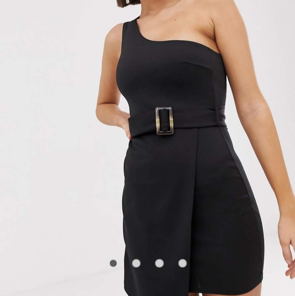 ASOS One Shoulder Wrap Mini Dress - Picture 5 of 7